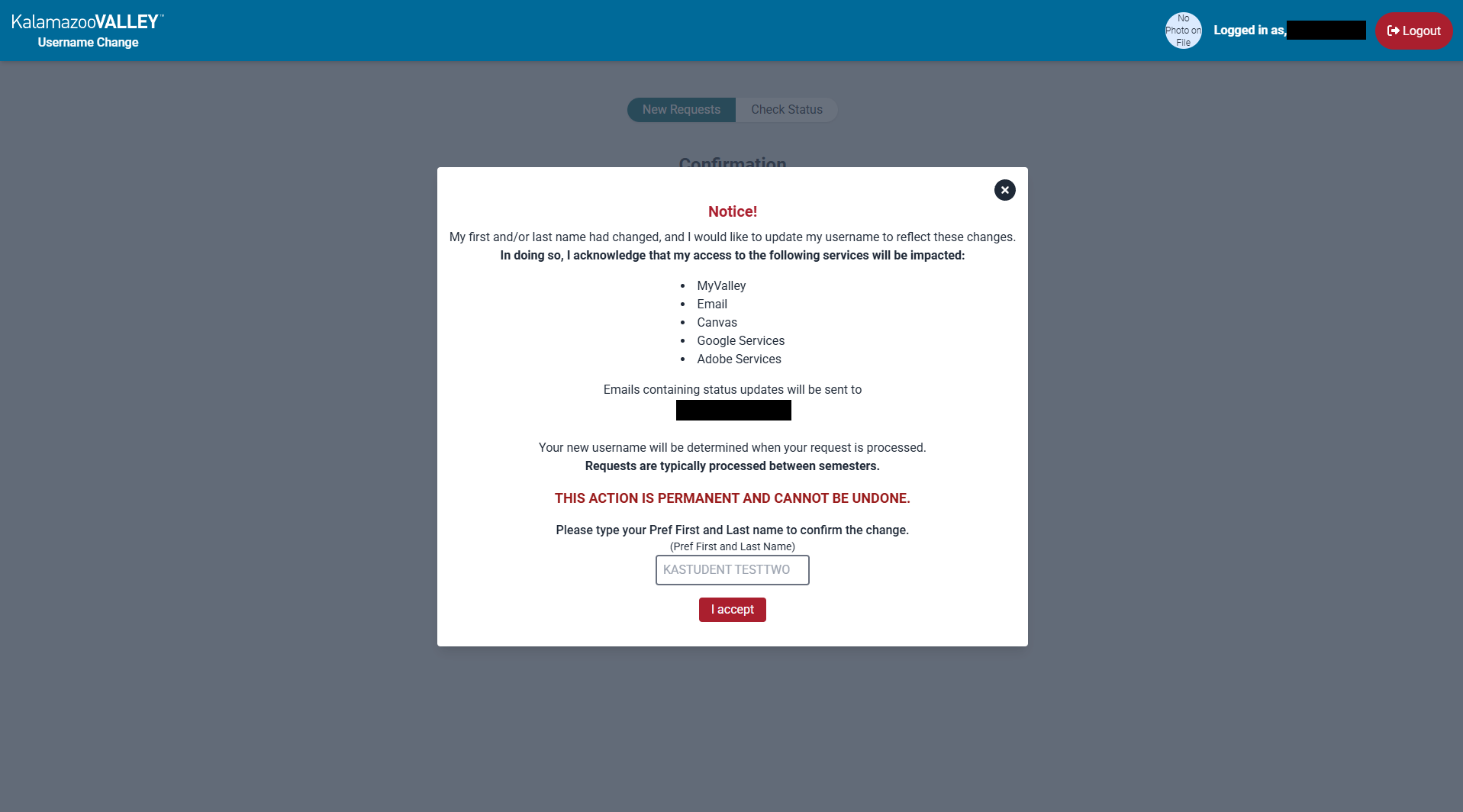 Username Changer screenshot
